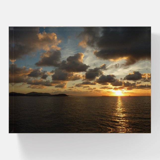 Sunrise in St. Thomas I US Virgin Islands Paperweight (Front)