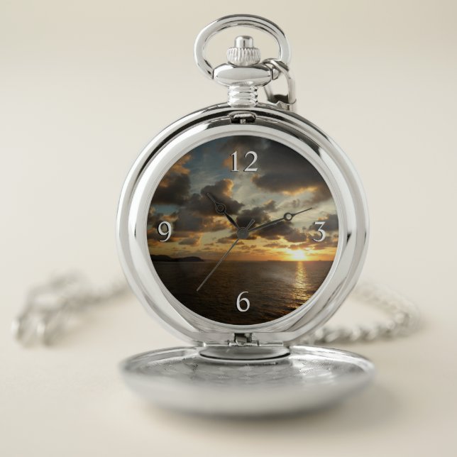 Sunrise in St. Thomas I US Virgin Islands Pocket Watch (Inside)