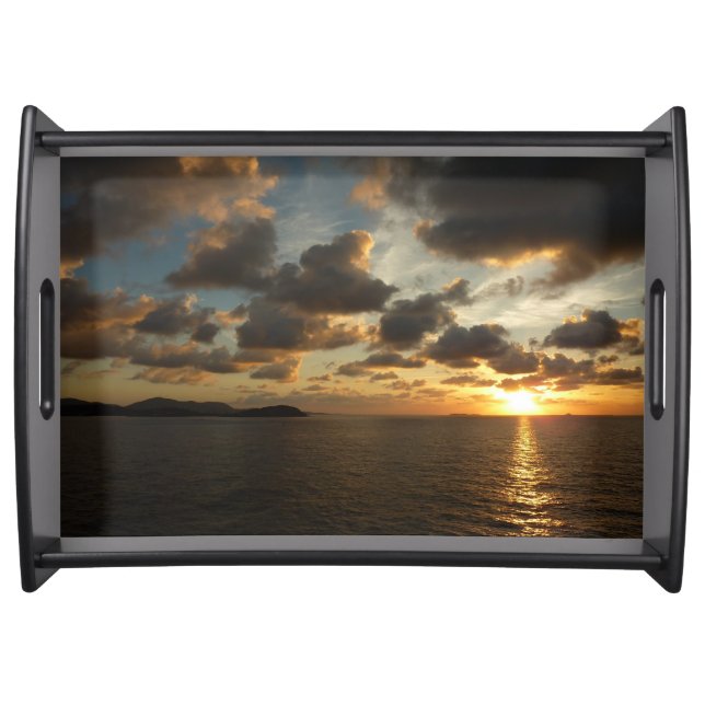 Sunrise in St. Thomas I US Virgin Islands Serving Tray (Front)