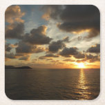 Sunrise in St. Thomas I US Virgin Islands Square Paper Coaster