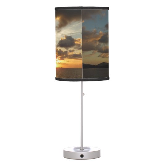 Sunrise in St. Thomas I US Virgin Islands Table Lamp (Back)