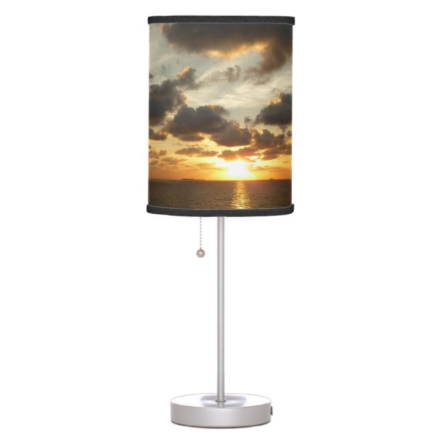 Sunrise in St. Thomas I US Virgin Islands Table Lamp (Right)