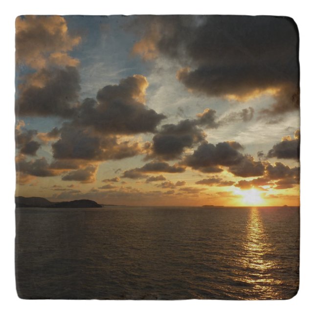 Sunrise in St. Thomas I US Virgin Islands Trivet (Front)