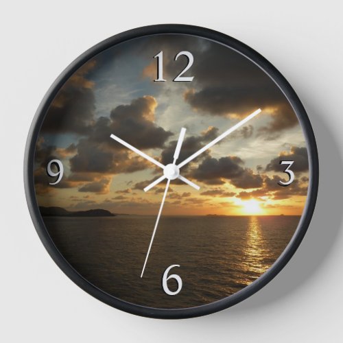 Sunrise in St Thomas I US Virgin Islands Wall Clock