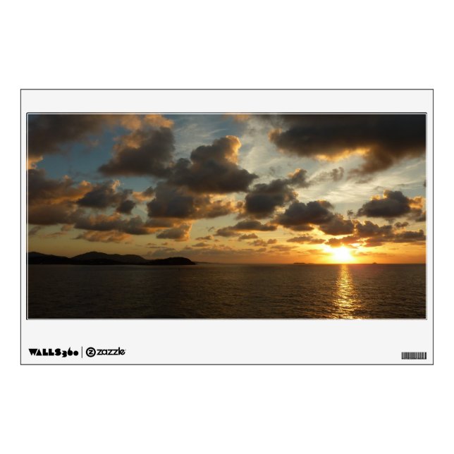 Sunrise in St. Thomas I US Virgin Islands Wall Sticker (Front)