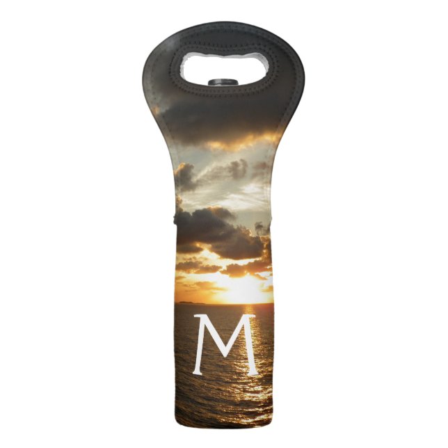 Sunrise in St. Thomas I US Virgin Islands Wine Bag (Front)