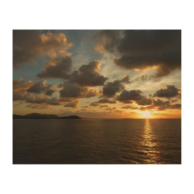 Sunrise in St. Thomas I US Virgin Islands Wood Wall Art (Front)