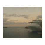 Sunrise in St. Thomas II Cruise Ship Photography Wood Wall Art