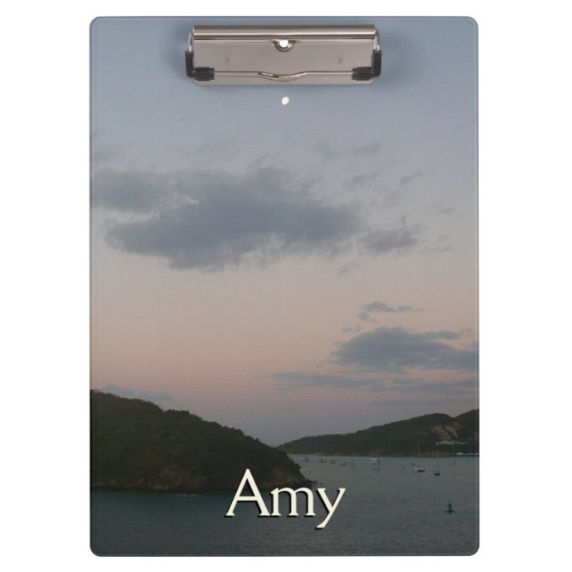 Sunrise in St. Thomas III US Virgin Islands Clipboard (Front)