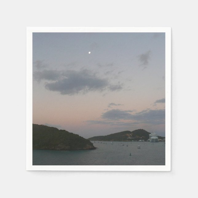Sunrise in St. Thomas III US Virgin Islands Paper Napkins (Front)