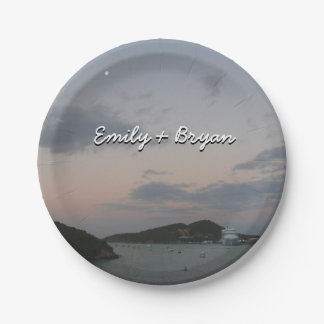 Sunrise in St. Thomas III US Virgin Islands Paper Plates