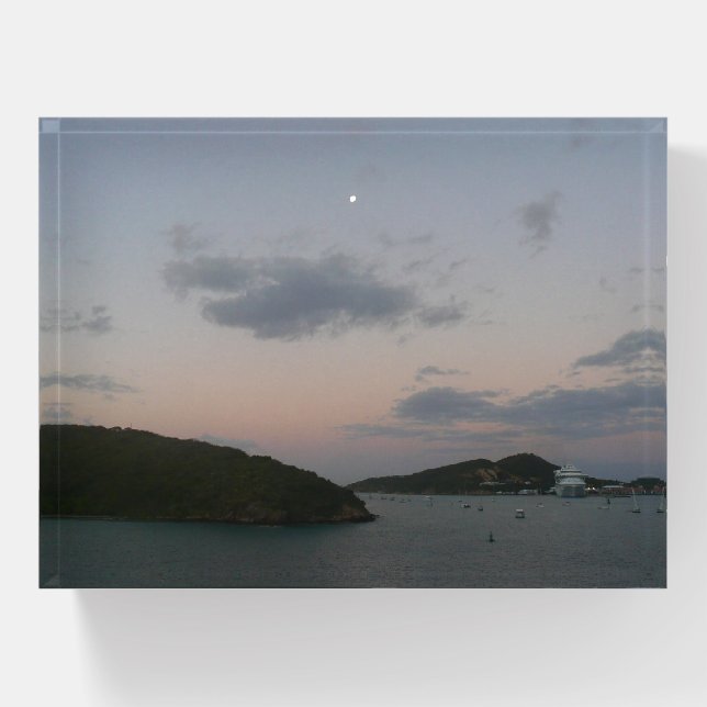 Sunrise in St. Thomas III US Virgin Islands Paperweight (Front)