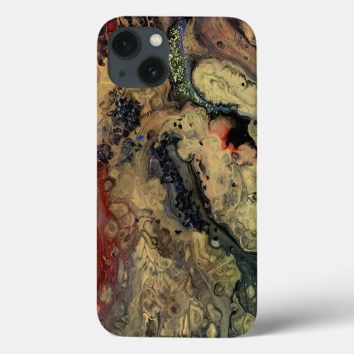 Sunrise in the desert painting in sandy tones  iPhone 13 case