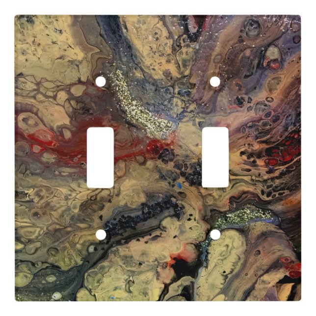 Sunrise in the desert painting in sandy tones  light switch cover (Front)