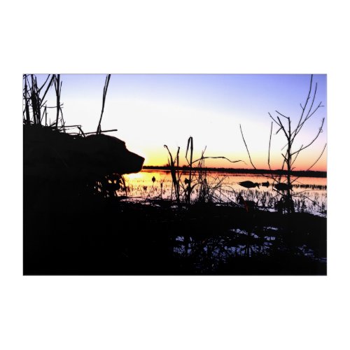 Sunrise in the Duck Blind Acrylic Print