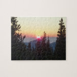 Sunrise in the Forest at Rocky Mountain Jigsaw Puzzle