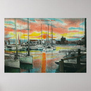 Sunrise in the Harbor Poster