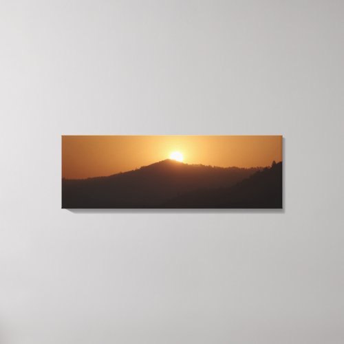 Sunrise in the Mountains Photography Photo Wrapped Canvas Print