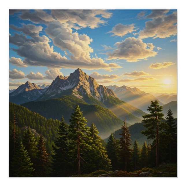 Sunrise in the Mountains Poster (Front)