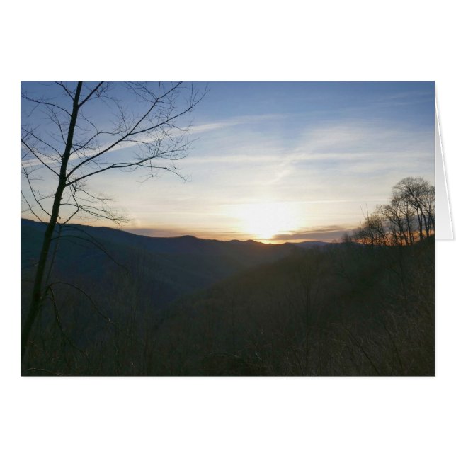 Sunrise in the Smoky Mountains Cards (Front Horizontal)