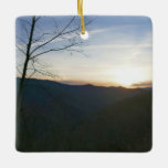 Sunrise in the Smoky Mountains Ceramic Ornament