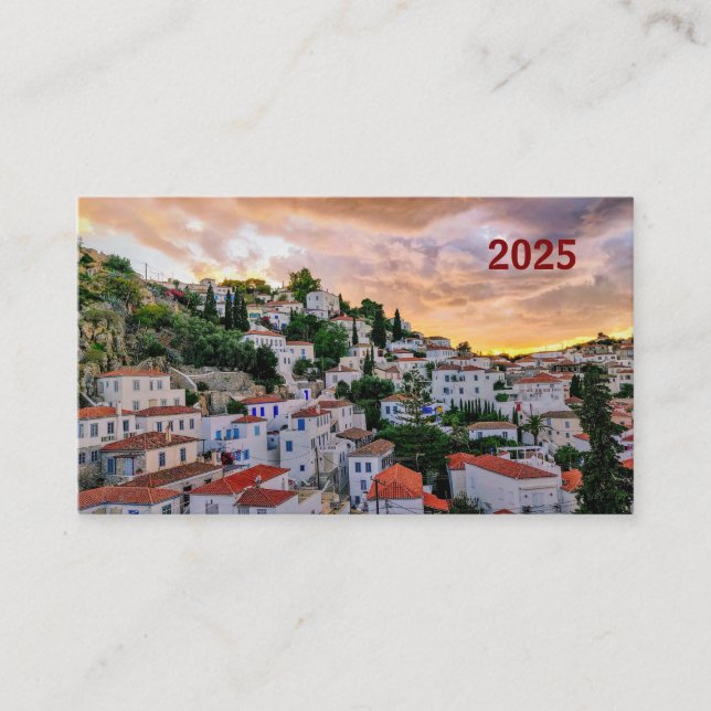 SUNRISE IN TRADITIONAL GREECE ENCLOSURE CARD (Front)
