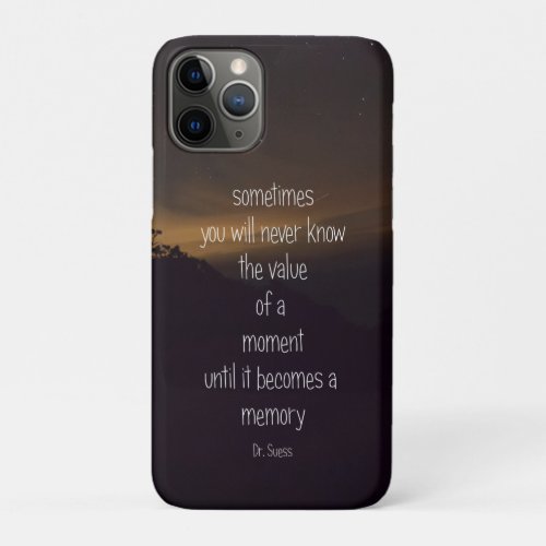 Sunrise Inspirational Quote iPhone 11 Pro Case