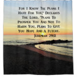 SUNRISE JEREMIAH 29:11 BIBLE VERSE SHOWER CURTAIN