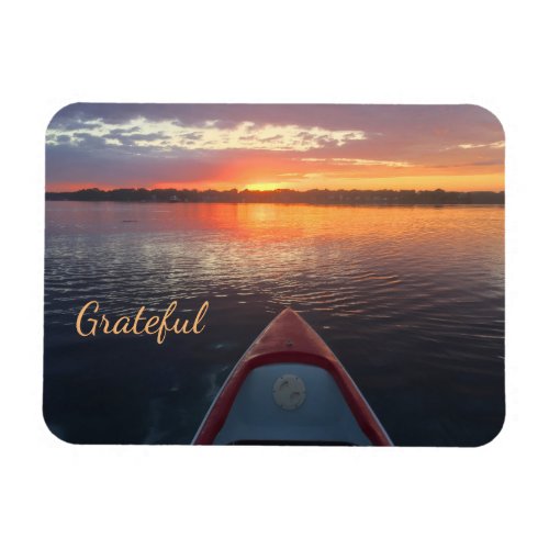 Sunrise Kayak Gratitude Magnet