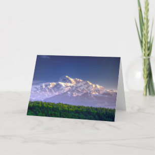 Sunrise Kisses Mt. McKinley Alaska Range Card
