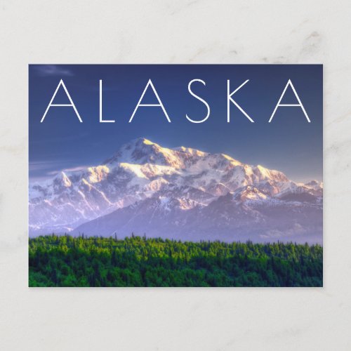 Sunrise Kisses Mt McKinley  Alaska Range Postcard