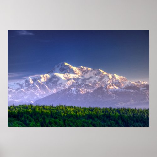Sunrise Kisses Mt McKinley  Alaska Range Poster