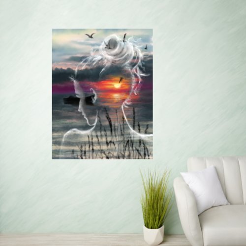 Sunrise Lady Nature Wall Decal