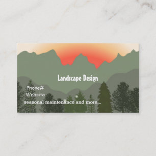 Sunrise Landscape Design Business Card