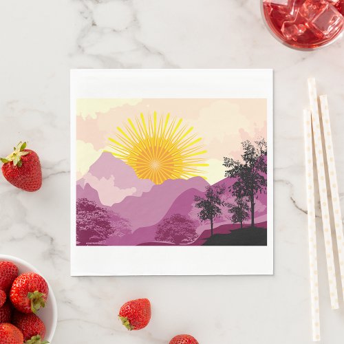 Sunrise Landscape Napkins