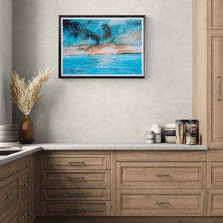 Sunrise Landscape Painting Poster