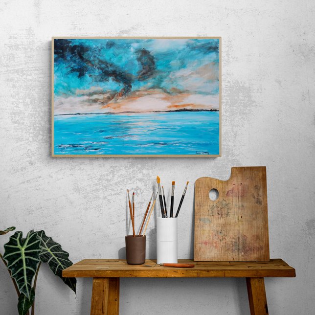 Sunrise Landscape Painting Wood Wall Art (Creator Uploaded)