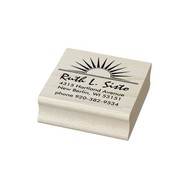 SUNRISE logo gold silver I + your Backgr. & ideas Rubber Stamp (Stamp)