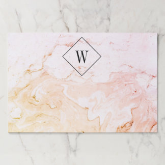 Sunrise Marble Monogram Paper Pad
