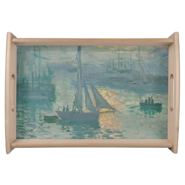 Sunrise (Marine) by Claude Monet Serving Tray (Front)
