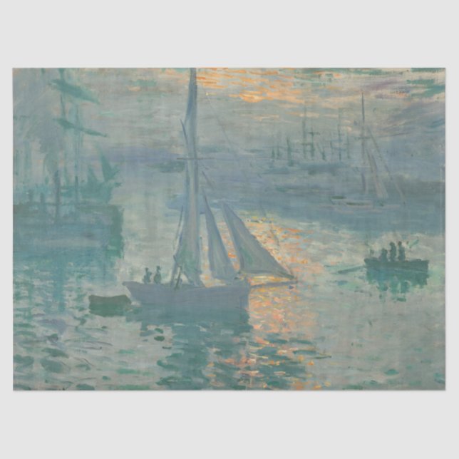 Sunrise (Marine) by Claude Monet Tissue Paper (Front)