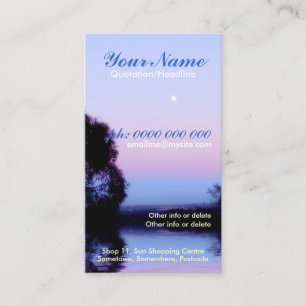 Sunrise Morning Moon Business Card