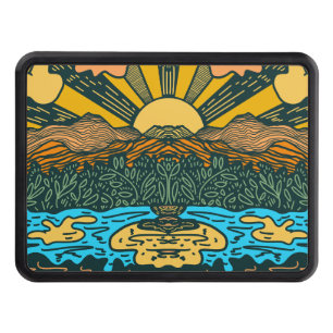 Sunrise Mountains and Lake Hitch Cover