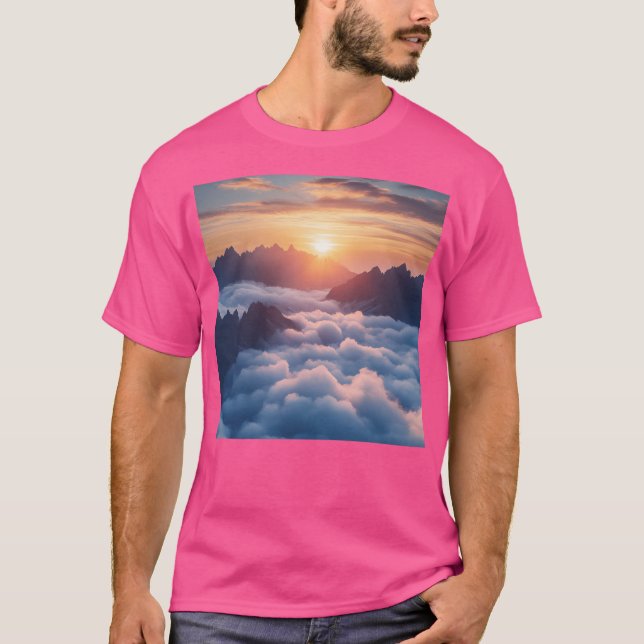 Sunrise Mountains Landscape Nature Wall Art Active T-Shirt (Front)