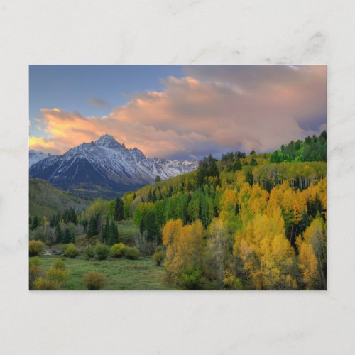 Sunrise Mt Sneffels Landscape Colorado Postcard