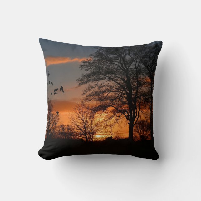 Sunrise, Nature's Beauty Throw Pillow (Front)