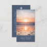 Sunrise Ocean Photo Cross Memorial Prayer Card