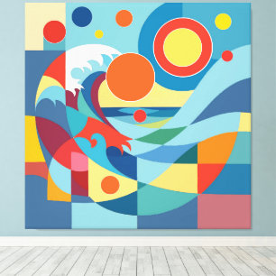 Sunrise Ocean Wave Canvas Print