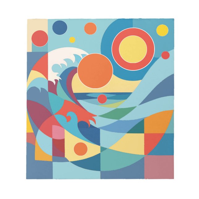 Sunrise Ocean Wave Notepad (Front)