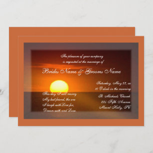 Sunrise Ocean Wedding Invitation
